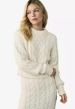 Джемпер FRINGE CREW NECK Next, белый