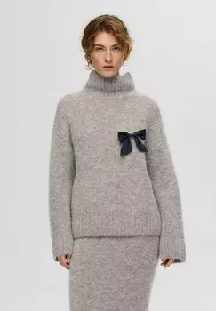 Джемпер GABELLA HIGH-NECK Selected Femme, серый