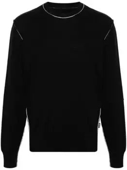Джемпер Gage 12 с контрастной отделкой MM6 Maison Margiela, черный
