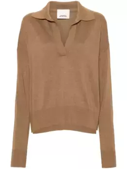 Джемпер Galix с косым воротником ISABEL MARANT, коричневый