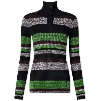 Джемпер GANNI Button Up Striped Knit