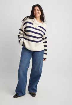 Джемпер GESTREIFTER NA-KD, бежевый