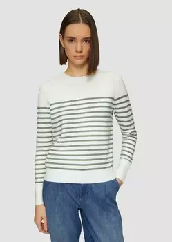 Джемпер GESTREIFTER PULLOVER s.Oliver, зеленый
