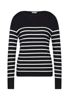 Джемпер GESTREIFTER Street One, черный