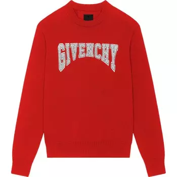 Джемпер Givenchy College Embroidered Crewneck, красный