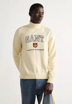 Джемпер GRAPHIC TURTLENECK GANT, молочный