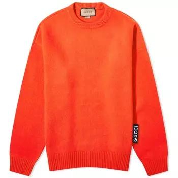 Джемпер Gucci Logo Tab Crew Neck, цвет Tomato Red