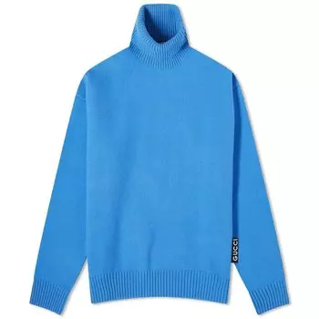 Джемпер Gucci Logo Tab Turtle Neck, цвет Sky Blue