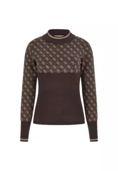 Джемпер Guess с принтом, коричневый