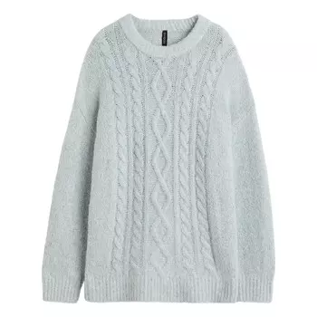 Джемпер H&amp;M Oversized Cable-knit, светло-зеленый