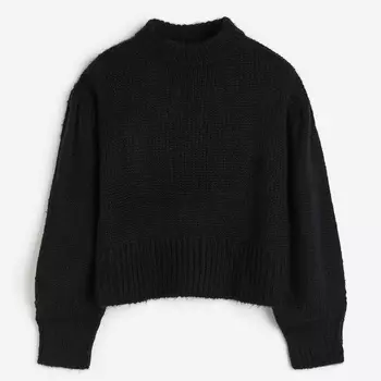 Джемпер H&M Balloon-sleeved, черный