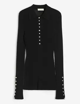 Джемпер H&M Button-detail, черный