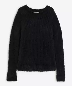 Джемпер H&M Fluffy, черный