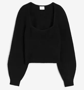 Джемпер H&M Rib-knit, черный