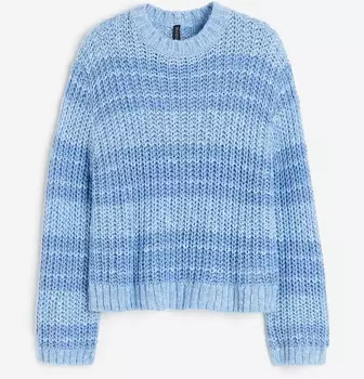 Джемпер H&M Striped, голубой
