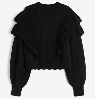 Джемпер H&M With Frills, черный