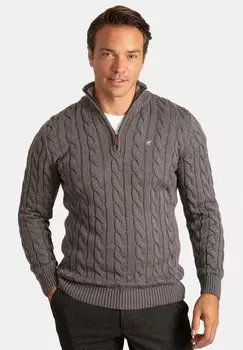 Джемпер HAIR BRAID PATTERN HALF ZIP SOFT TOUCH Williot, вереск коричневый