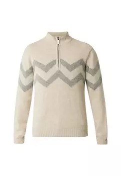 Джемпер HALF ZIP INTARSIA Mexx, коричневый