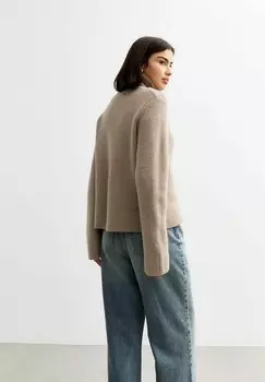 Джемпер HALF ZIP New Look, бежевый