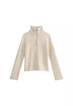 Джемпер HALF ZIP New Look, бежевый