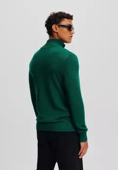 Джемпер HALF-ZIP TURTLENECK KARL LAGERFELD, зеленый