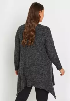 Джемпер HANKY HEM Yours Clothing, темно-серый