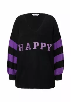 Джемпер HAPPY STRIPED SLEEVES Angel of Style, черный
