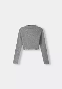 Джемпер HIGH NECK Bershka, серый