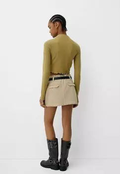 Джемпер HIGH NECK Bershka, зеленый