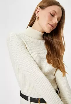 Джемпер HIGH NECK Koton, бежевый