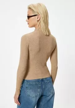 Джемпер HIGH NECK Koton, бежевый