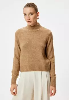 Джемпер HIGH NECK Koton, коричневый
