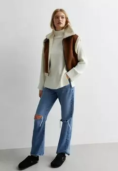 Джемпер High Neck Longline New Look, цвет cream