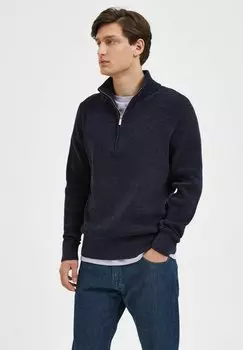 Джемпер HIGH NECK Selected Homme, темно-синий
