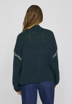 Джемпер HIGH NECK VILA, темно-зеленый