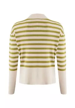 Джемпер HIGH NECK WITH STRIPES Mexx, зеленый