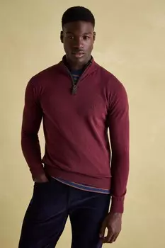 Джемпер Hillside с застежкой молнией на четверть длины Joules, бургундия