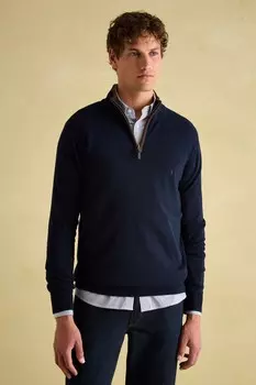 Джемпер Hillside с застежкой молнией на четверть длины Joules, синий