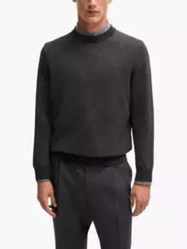 Джемпер HUGO BOSS BOSS Crew Neck Wool Blend, черный
