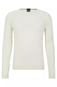 Джемпер Hugo Boss Slim-fit In Virgin Wool, кремовый