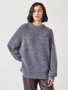 Джемпер HUSH Lorna Relaxed Wool Blend, цвет charcoal