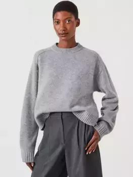 Джемпер HUSH Nina Merino Wool Crop, цвет grey/marl