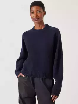 Джемпер HUSH Nina Merino Wool Crop, темно-синий