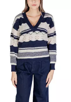 Джемпер ICHI с рисунком, синий