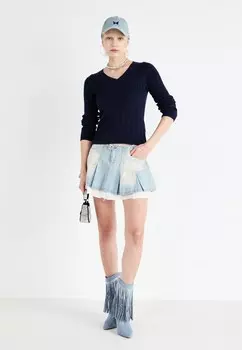 Джемпер ICON CABLE V NECK Hollister Co., темно-синий