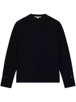 Джемпер Iconics с разрезами на манжетах STELLA MCCARTNEY, черный