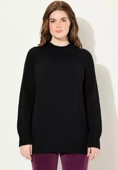 Джемпер INVERTED SEAM LONG SLEEVE Ulla Popken, черный