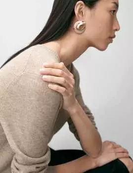 Джемпер из чистого кашемира с V-образным вырезом Autograph, цвет Cappuccino