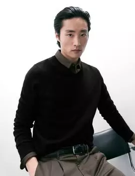 Джемпер из чистого кашемира с V-образным вырезом Autograph, черный