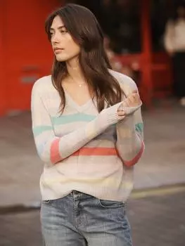 Джемпер из чистого кашемира в сиднейскую полоску NRBY, разноцветный